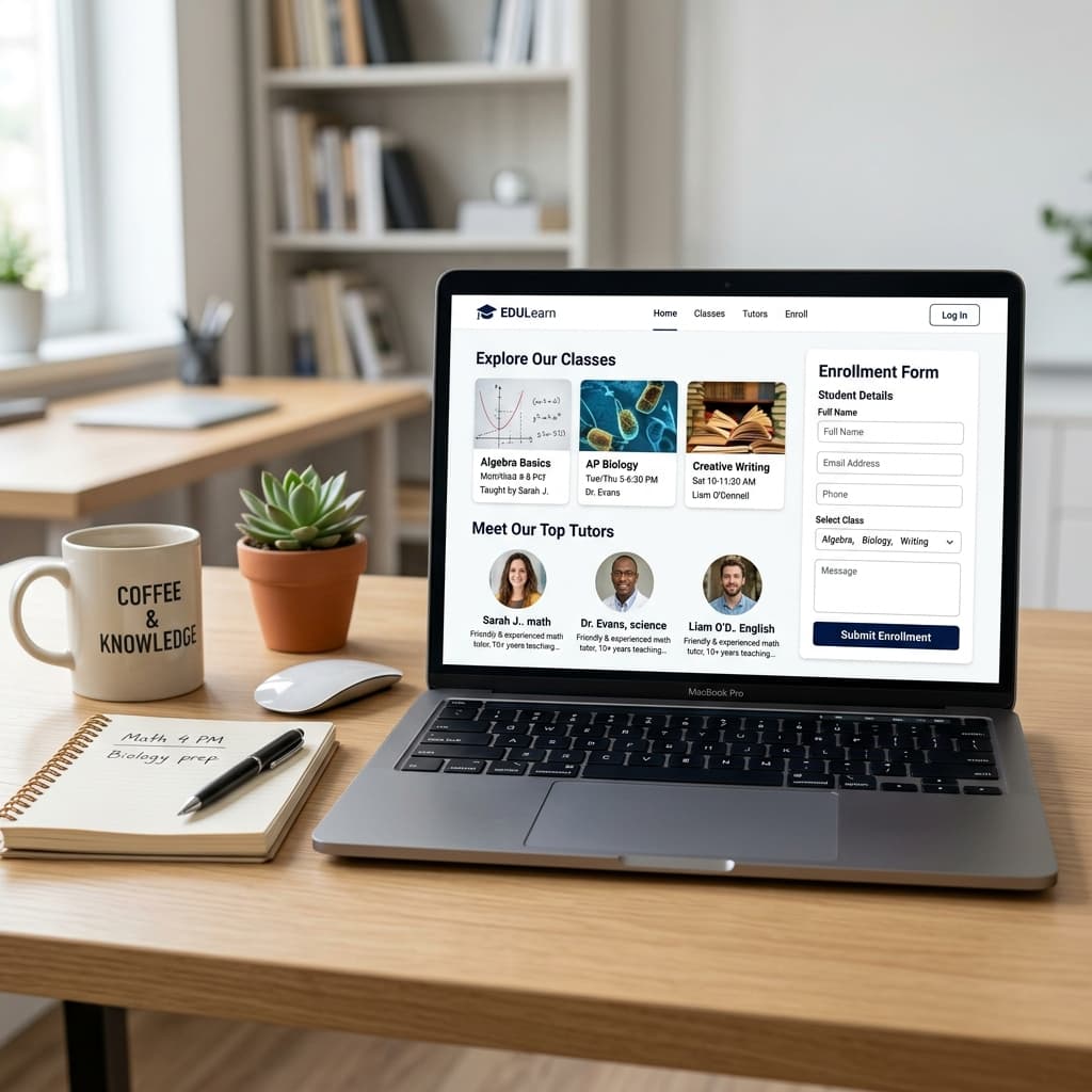 Website design for Tuition & Education