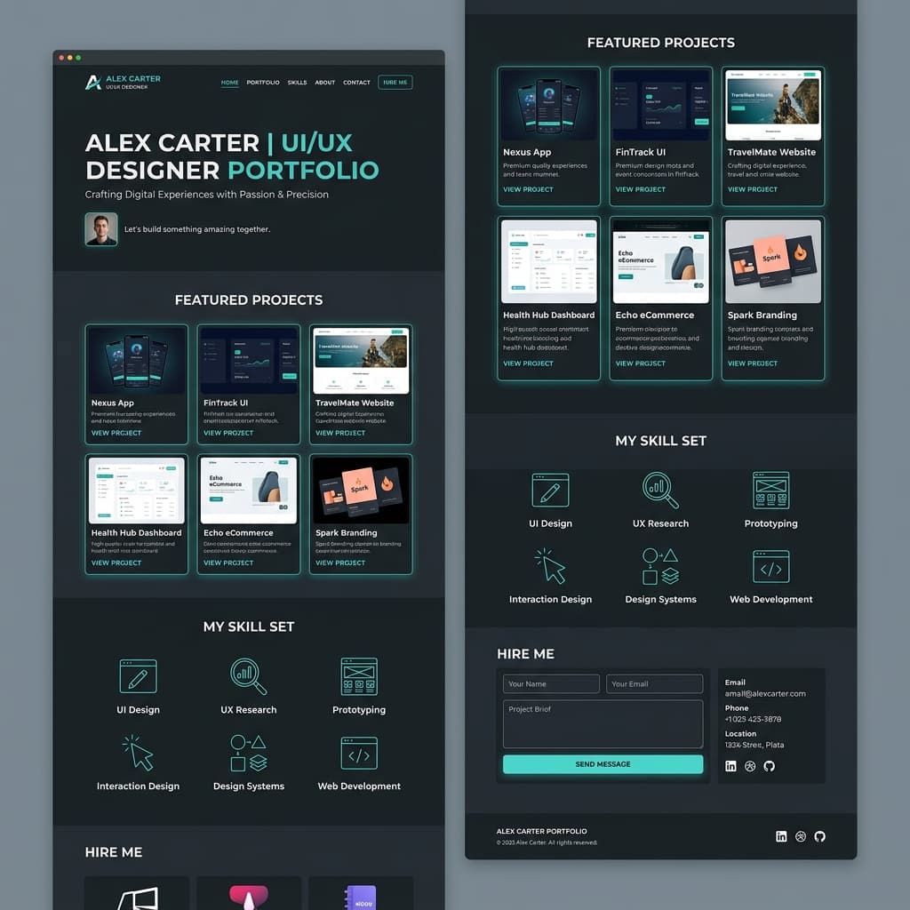 Alex Carter Portfolio website preview